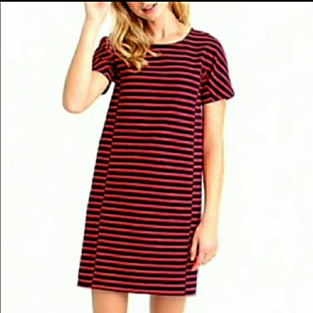 J. Crew Red Blue Dress Summer 2016 Collection XXS